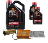 FEBI BILSTEIN Controllo Set 7L Motul 8100 X-Clean+ 5W30 Per Audi A6 Avant