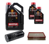 FEBI BILSTEIN Controllo Set 7L Motul 8100 X-Clean+ 5W30 Per Audi A6 Avant