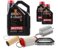 FEBI BILSTEIN Controllo Set 7L Motul 8100 X-CLEAN+ 5W30 Per Audi A8 4E 3.2