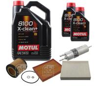 FEBI BILSTEIN Controllo Set 7L Motul 8100 X-Clean+ 5W30 Per BMW 2 Coupe F22