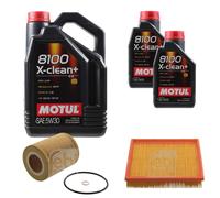 FEBI BILSTEIN Controllo Set 7L Motul 8100 X-CLEAN+ 5W30 Per BMW 3 Serie