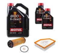 FEBI BILSTEIN Controllo Set 7L Motul 8100 X-CLEAN+ 5W30 Per BMW 7ER G11 G12