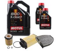FEBI BILSTEIN Controllo Set 7L Motul 8100 X-Clean+ 5W30 Per Mercedes-Benz