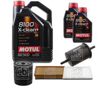 FEBI BILSTEIN Controllo Set 7L Motul 8100 X-CLEAN+ 5W30 Per Peugeot 406