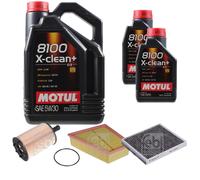 FEBI BILSTEIN Controllo Set 7L Motul 8100 X-Clean+ 5W30 Per VW Polo 9N 1.4