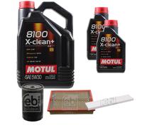 FEBI BILSTEIN Controllo Set 7L Motul 8100 X-CLEAN+ 5W30 Per VW Sharan 7M8
