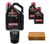 FEBI BILSTEIN Controllo Set 7L Motul 8100 X-Clean+ 5W30 Per VW Transporter