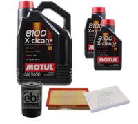 FEBI BILSTEIN Controllo Set 7L Motul 8100 X-Clean+ 5W30 Per VW Transporter V