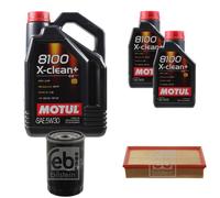FEBI BILSTEIN Controllo Set 7L Motul 8100 X-Clean+ 5W30 Per VW Transporter V