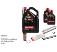 Febi BILSTEIN Controllo Set 7L Motul 8100 x-Pulire+5W30 per BMW X3 E83 2.0d