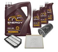 FEBI BILSTEIN Controllo Set 8 L MANNOL Energy 5W-30 per KIA Carens III 2.0