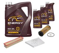 FEBI BILSTEIN Controllo Set 8 L MANNOL Energy 5W-30 per Mercedes C-Klasse W203