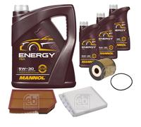 FEBI BILSTEIN Controllo Set 8 L MANNOL Energy 5W-30 per Volvo XC90 I T6 AWD