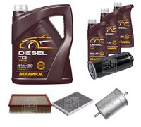 FEBI BILSTEIN Controllo Set 8L MANNOL Diesel TDI 5W-30 Per Audi A6 Avant 4B