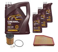FEBI BILSTEIN Controllo Set 8L MANNOL Diesel TDI 5W-30 Per BMW 6er Cabriolet