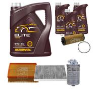 FEBI BILSTEIN Controllo Set 8L MANNOL Elite 5W-40 Per Audi A6 Avant 4B C5