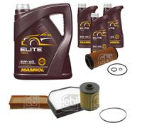 FEBI BILSTEIN Controllo Set 8L MANNOL Elite 5W-40 Per Mercedes-Benz E-Klasse