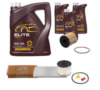 FEBI BILSTEIN Controllo Set 8L MANNOL Elite 5W-40 Per Peugeot 807 E 2.0 HDi