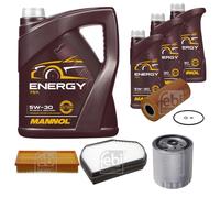 FEBI BILSTEIN Controllo Set 8L MANNOL Energy 5W-30 per Mercedes E-Klasse W210