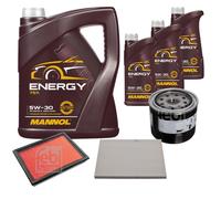 FEBI BILSTEIN Controllo Set 8L MANNOL Energy 5W-30 per Nissan X-Trail 2.5