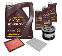 FEBI BILSTEIN Controllo Set 8L MANNOL Energy 5W-30 per Renault Koleos I 2.5