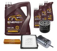 FEBI BILSTEIN Controllo Set 8L MANNOL Energy 5W-30 per Volvo V40 Kombi 2.0