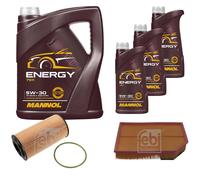 FEBI BILSTEIN Controllo Set 8L MANNOL Energy 5W-30 per Volvo XC90 I D5 AWD
