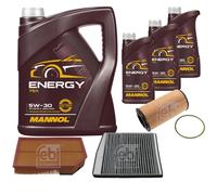 FEBI BILSTEIN Controllo Set 8L MANNOL Energy 5W-30 per Volvo XC90 I D5 AWD