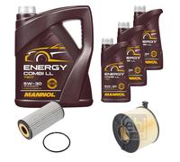 FEBI BILSTEIN Controllo Set 8L MANNOL Energy Combi LL 5W-30 Per Audi A4 Avant