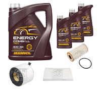 FEBI BILSTEIN Controllo Set 8L MANNOL Energy Combi LL 5W-30 Per Audi Q5 FYB