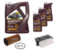 FEBI BILSTEIN Controllo Set 8L MANNOL Energy Premium 5W-30 Per Mercedes E