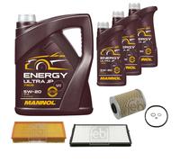 FEBI BILSTEIN Controllo Set 8L MANNOL Energy Ultra JP 5W-20 Per BMW 5 Serie E34