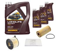 FEBI BILSTEIN Controllo Set 8L MANNOL LONGLIFE 504/507 5W-30 Per Audi A5