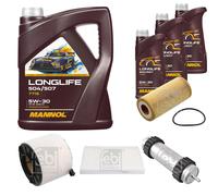 FEBI BILSTEIN Controllo set 8L MANNOL Longlife 504/507 5W-30 per Audi A5