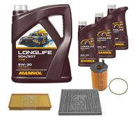 FEBI BILSTEIN Controllo set 8L MANNOL Longlife 504/507 5W-30 per Audi Q7 4LB