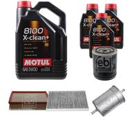 FEBI BILSTEIN Controllo Set 8L Motul 8100 X-Clean+ 5W30 Per Audi A6 4B C5