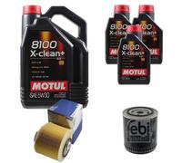 FEBI BILSTEIN Controllo Set 8L Motul 8100 X-CLEAN+ 5W30 Per Audi A6 Avant