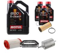 FEBI BILSTEIN Controllo Set 8L Motul 8100 X-CLEAN+ 5W30 Per Audi A8 4E 3.2