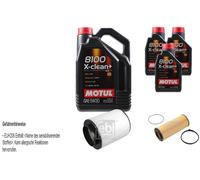 FEBI BILSTEIN Controllo Set 8L Motul 8100 X-CLEAN+ 5W30 Per Audi A8 4H2