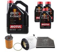 FEBI BILSTEIN Controllo Set 8L Motul 8100 X-CLEAN+ 5W30 Per Audi Q5 8RB 3.0