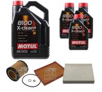 FEBI BILSTEIN Controllo Set 8L Motul 8100 X-CLEAN+ 5W30 Per BMW 2 Coupe F22