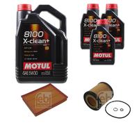 FEBI BILSTEIN Controllo Set 8L Motul 8100 X-CLEAN+ 5W30 Per BMW 2 Coupe F22
