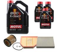FEBI BILSTEIN Controllo Set 8L Motul 8100 X-CLEAN+ 5W30 Per BMW 4 Coupe F32