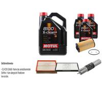 FEBI BILSTEIN Controllo Set 8L Motul 8100 X-CLEAN+ 5W30 Per BMW 5ER E34 540I