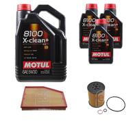 FEBI BILSTEIN Controllo Set 8L Motul 8100 X-CLEAN+ 5W30 Per BMW 6