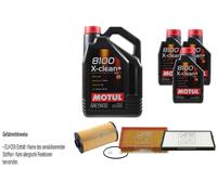 FEBI BILSTEIN Controllo Set 8L Motul 8100 X-CLEAN+ 5W30 Per BMW 7ER E32