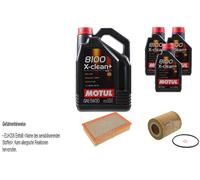 FEBI BILSTEIN Controllo Set 8L Motul 8100 X-CLEAN+ 5W30 Per BMW 7ER E65