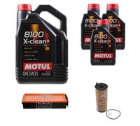 FEBI BILSTEIN Controllo Set 8L Motul 8100 X-CLEAN+ 5W30 Per BMW X5 F15 F85