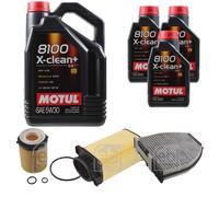 FEBI BILSTEIN Controllo Set 8L Motul 8100 X-Clean+ 5W30 Per Mercedes-Benz