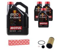 FEBI BILSTEIN Controllo Set 8L Motul 8100 X-CLEAN+ 5W30 Per MINI Mini